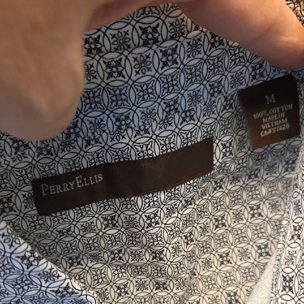 Perry Ellis Graphic Print Geometric Shirt